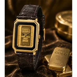 CATENA Lingot d'or Quartzuhr mit 1g Goldbarren rot