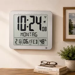TFA Wochentag Funk Tisch-Wanduhr Thermo-Hygrometer
