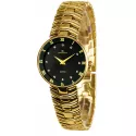 CATENA Marbella Diamond vergoldete Damenuhr schwarz