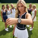 CATENA Racket Tennis Quartzuhr schwarz