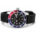 ZENO-WATCH BASEL Airplane Diver XL Taucheruhr Quartz blau-rot