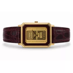 CATENA Lingot d'or Quartzuhr mit 1g Goldbarren rot