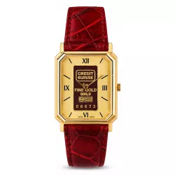 CATENA Lingot d'or Quartzuhr mit 1g Goldbarren champagne