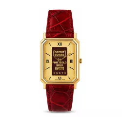CATENA Lingot d'or Quartzuhr mit 1g Goldbarren champagne