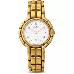 CATENA Excelsior grosse vergoldete Quartz Armbanduhr