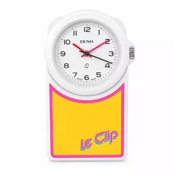 LE CLIP Klippuhr Fun gelb