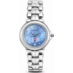 SWISS GOLFER Bonneville Quartzuhr medium Perlmutt blau