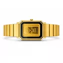 CATENA Lingot d'or Quartzuhr mit 1g Goldbarren vergoldet schwarz