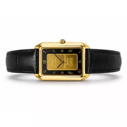 CATENA Lingot d'or Quartzuhr mit echtem Goldbarren schwarz