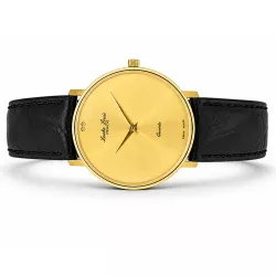 LOUIS LEUBA Golduhr Geneve Classic mit Lederband