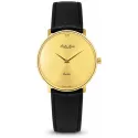 LOUIS LEUBA Golduhr Geneve Classic mit Lederband