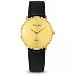 LOUIS LEUBA Golduhr Geneve Classic mit Lederband