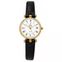 Prestige de Genve Damen Golduhr Quartz Lederband