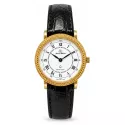 SAINT-BLAISE Sapphire Crystal Golduhr mit Lederband