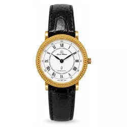 SAINT-BLAISE Sapphire Crystal Golduhr mit Lederband