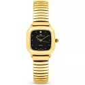 YONGER BRESSON Stretch Armbanduhr vergoldet