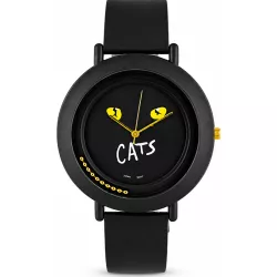 CATS. NOS black XXL Quartzuhr schwarz