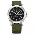 SWISS MILITARY Klassik Zahlen Tag Datum Stahl schwarz