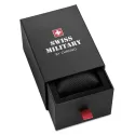 SWISS MILITARY Klassik Zahlen Tag Datum Stahl schwarz