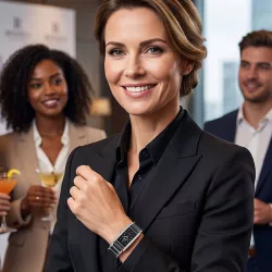 RENDEX Ceramic Elegant Quarzuhr schwarz