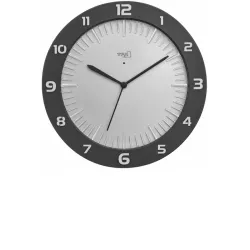 TFA Lumoclock Funk Wanduhr mit Beleuchtung grau