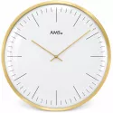 AMS Bauhaus Quartzwanduhr gold gross