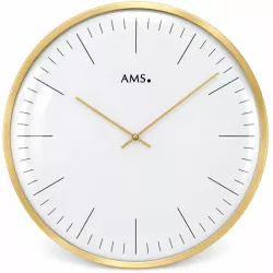 AMS Bauhaus Quartzwanduhr gold gross