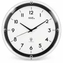 AMS Disk Funkwanduhr weiss