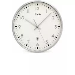 AMS Capitol 25 Funkwanduhr Alu klein