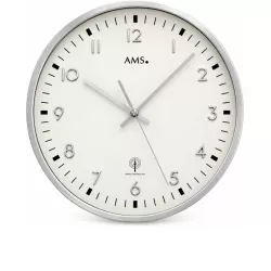 AMS Capitol 32 Funkwanduhr Alu gross