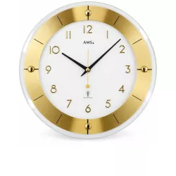 AMS Apollo Funkwanduhr gold
