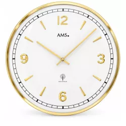 AMS Vintage Fifties Funkwanduhr gold gross