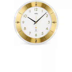 AMS Apollo Funkwanduhr gold