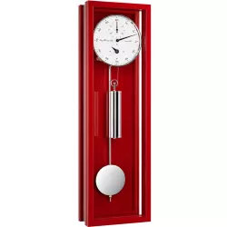 HERMLE Regulator mechanische Holz Wanduhr mit 31 Tagewerk rot
