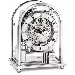 KIENINGER Arc Skelett mechanische Tischuhr mit 3 Melodien silber