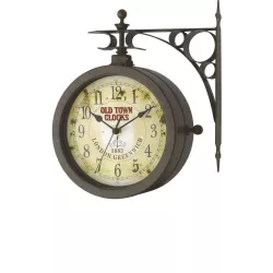 TFA Thermo-Clock drehbare Wanduhr für drinnen und draussen mit Thermometer