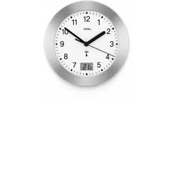 AMS Funk Tisch- Wanduhr Baduhr Thermometer 17cm
