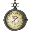 TFA Thermo-Clock drehbare Wanduhr für drinnen und draussen mit Thermometer