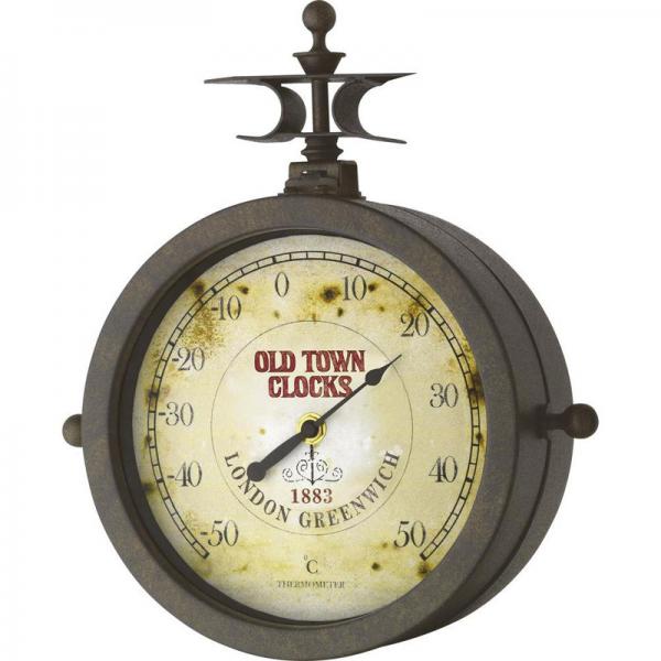 Wanduhr Old Town Clocks, Aussenuhr mit Thermometer