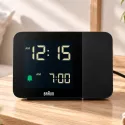 BRAUN Projektionswecker LCD-Digital Funkuhr schwarz