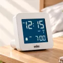 BRAUN Funkwecker  LCD digital gross weiss