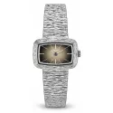 JAQUETGIRARD Silberuhr NOS Handaufzug braun