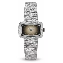 JAQUETGIRARD Silberuhr NOS Handaufzug braun