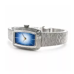JAQUETGIRARD Silberuhr NOS Handaufzug blau