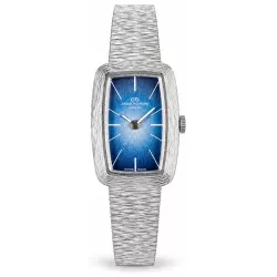 JAQUETGIRARD Silberuhr NOS Handaufzug blau
