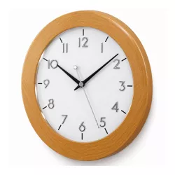 AMS Buchenholz Funkwanduhr 29cm