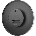 BRAUN Funkwanduhr Bauhaus Silent 23cm schwarz