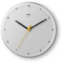 BRAUN Funkwanduhr Bauhaus Silent 23cm weiss