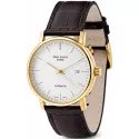 ZENO-WATCH BASEL Bauhaus vergoldete Automatik Uhr