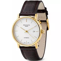 ZENO-WATCH BASEL Bauhaus vergoldete Automatik Uhr